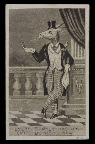 Unknown, Every Donkey has his Carte de Visite now