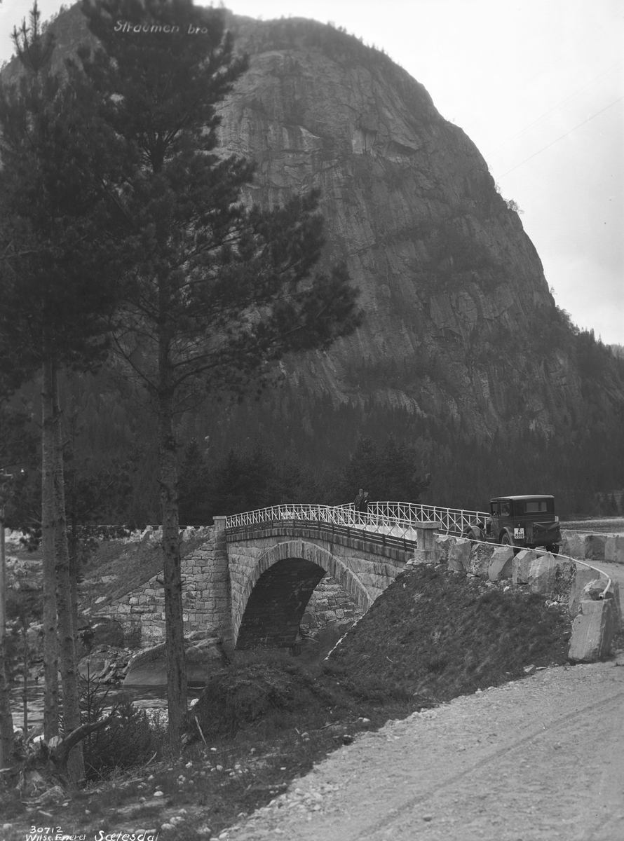 Anders Beer Wilse, Prot: Sætesdal, ved Bykle Konv: Straumen, Byglandsvand, bro over elven