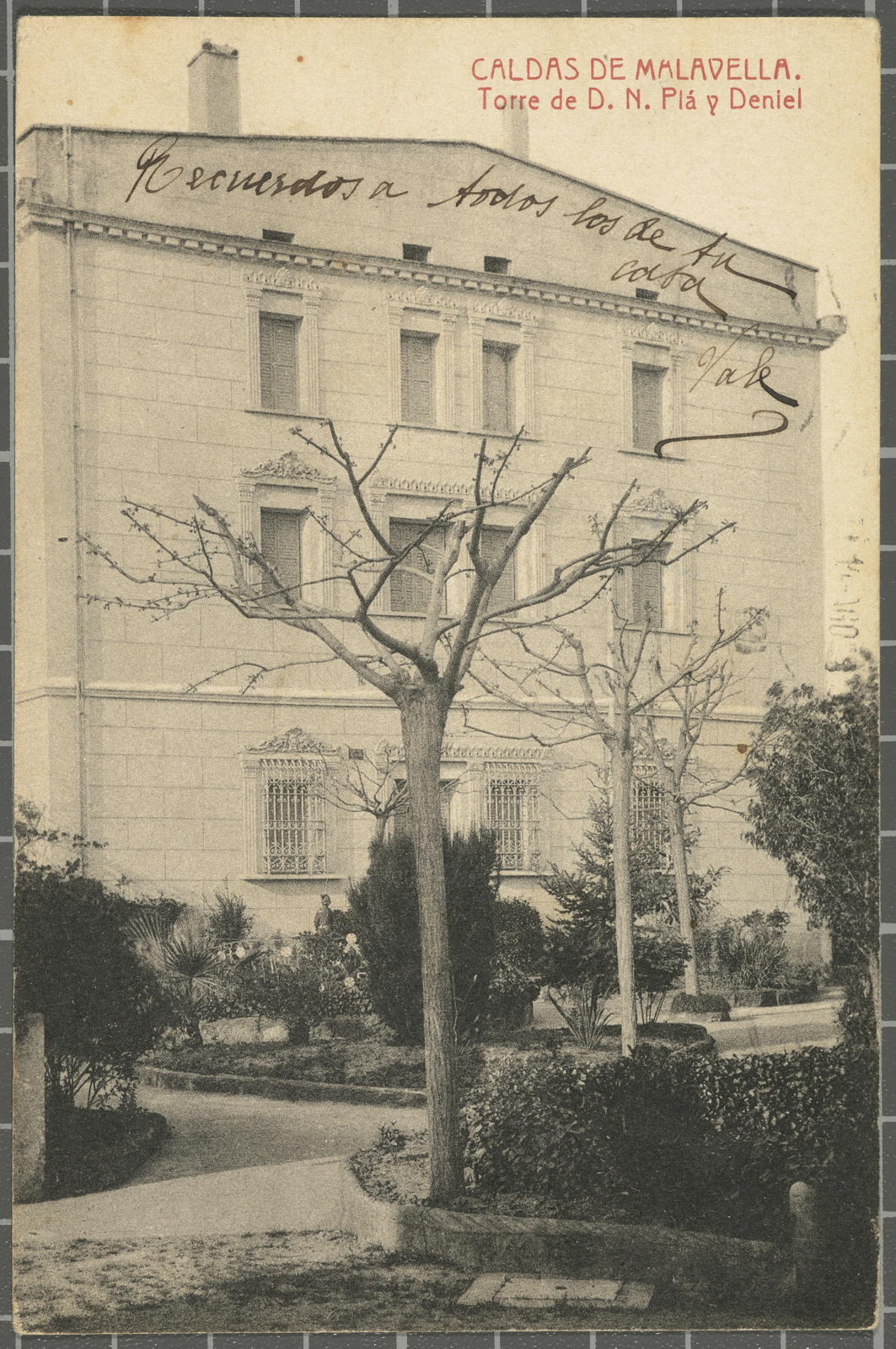 Josep Thomas Bigas, CALDAS DE MALAVELLA. Torre de D.N. Plá y Deniel