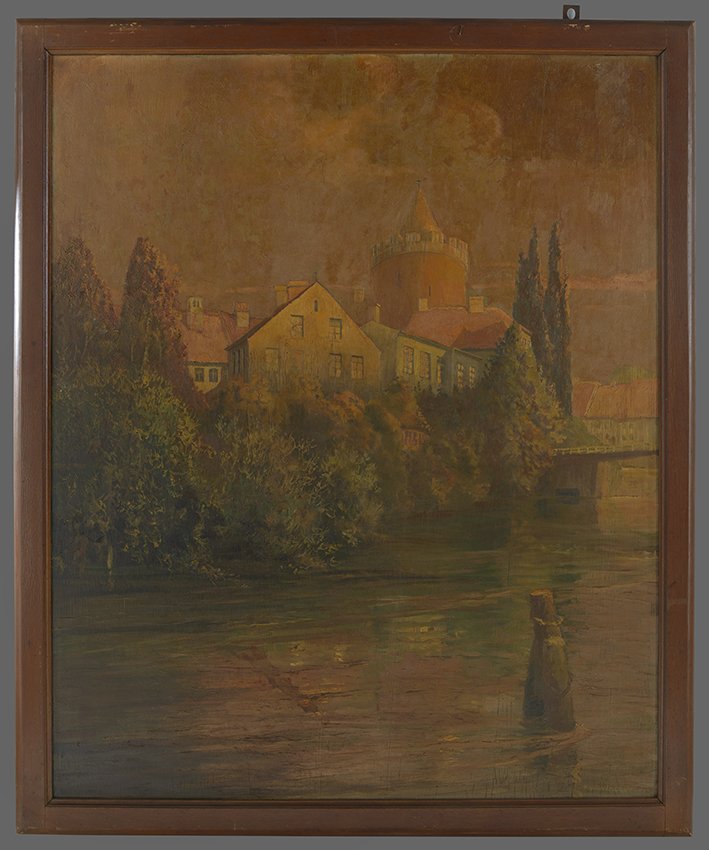 Paul Hildebrandt, Steintorturm über den Stadtkanal (X), wohl 1917