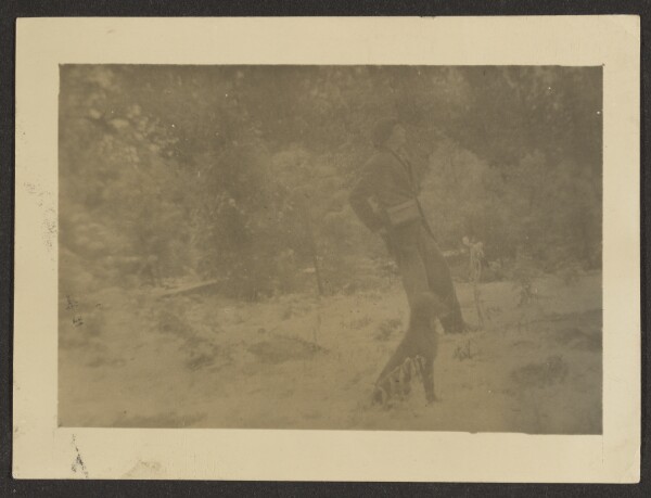 Louis Fleckenstein, [Young Man with Dog in Field]