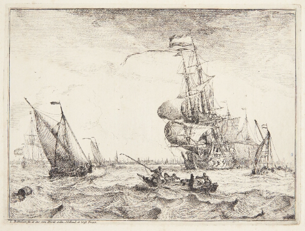 Ludolf Bakhuizen, Skibe ud for Amsterdam