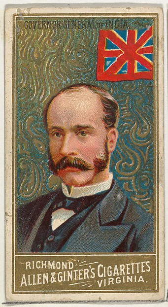 Allen & Ginter, Governor General of India, from World's Sovereigns series (N34) for Allen & Ginter Cigarettes