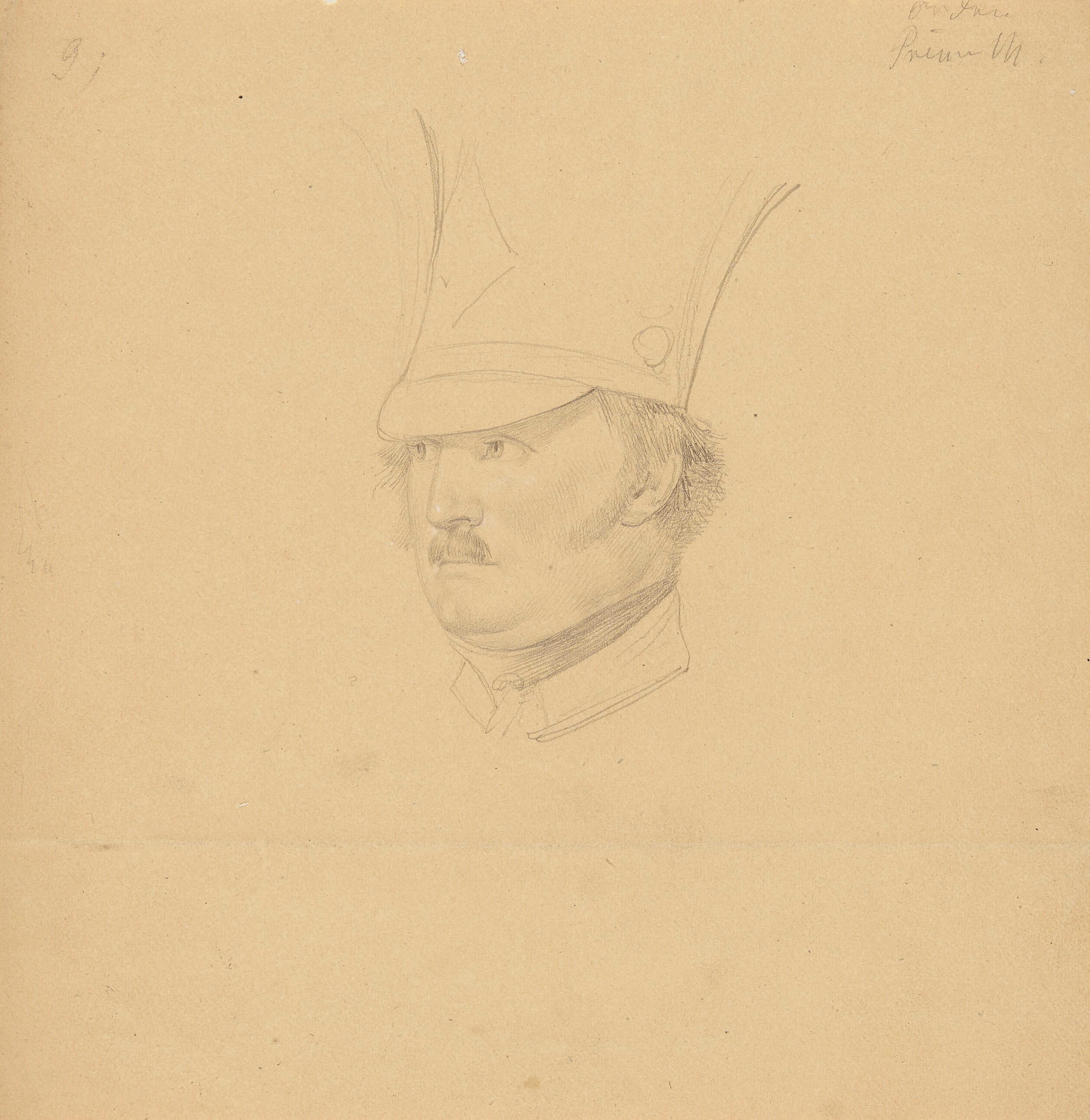 Joseph Joachim von Schnizer, Porträtskizze eines Soldaten