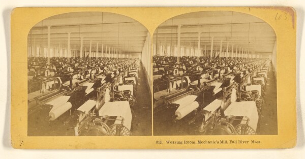 Benjamin West Kilburn, Weaving Room, Mechanic's Mill, Fall River, Mass.
