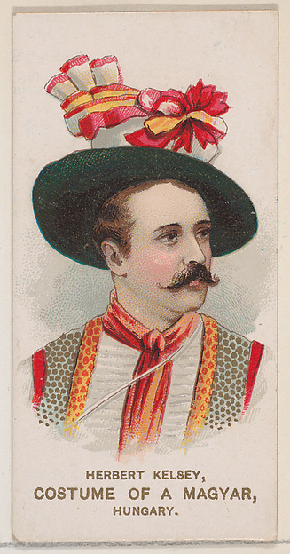 W. Duke, Sons & Co., Herbert Kelsey in the Costume of a Magyar, Hungary, from the set Actors and Actresses, Second Series (N71) for Duke brand cigarettes