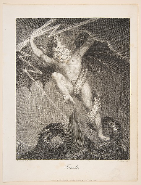 William Blake, Tornado–Zeus Battling Typhon, from Erasmus Darwin's "Botanic Garden"