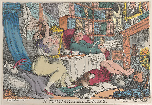 Thomas Rowlandson, A Templar at His Studies