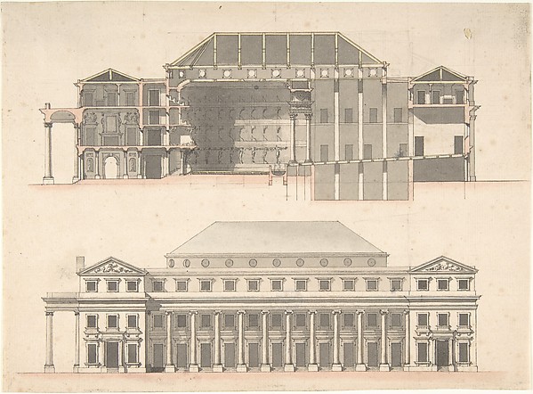 Anonymous, French, 18th century, Designs for a Theatre