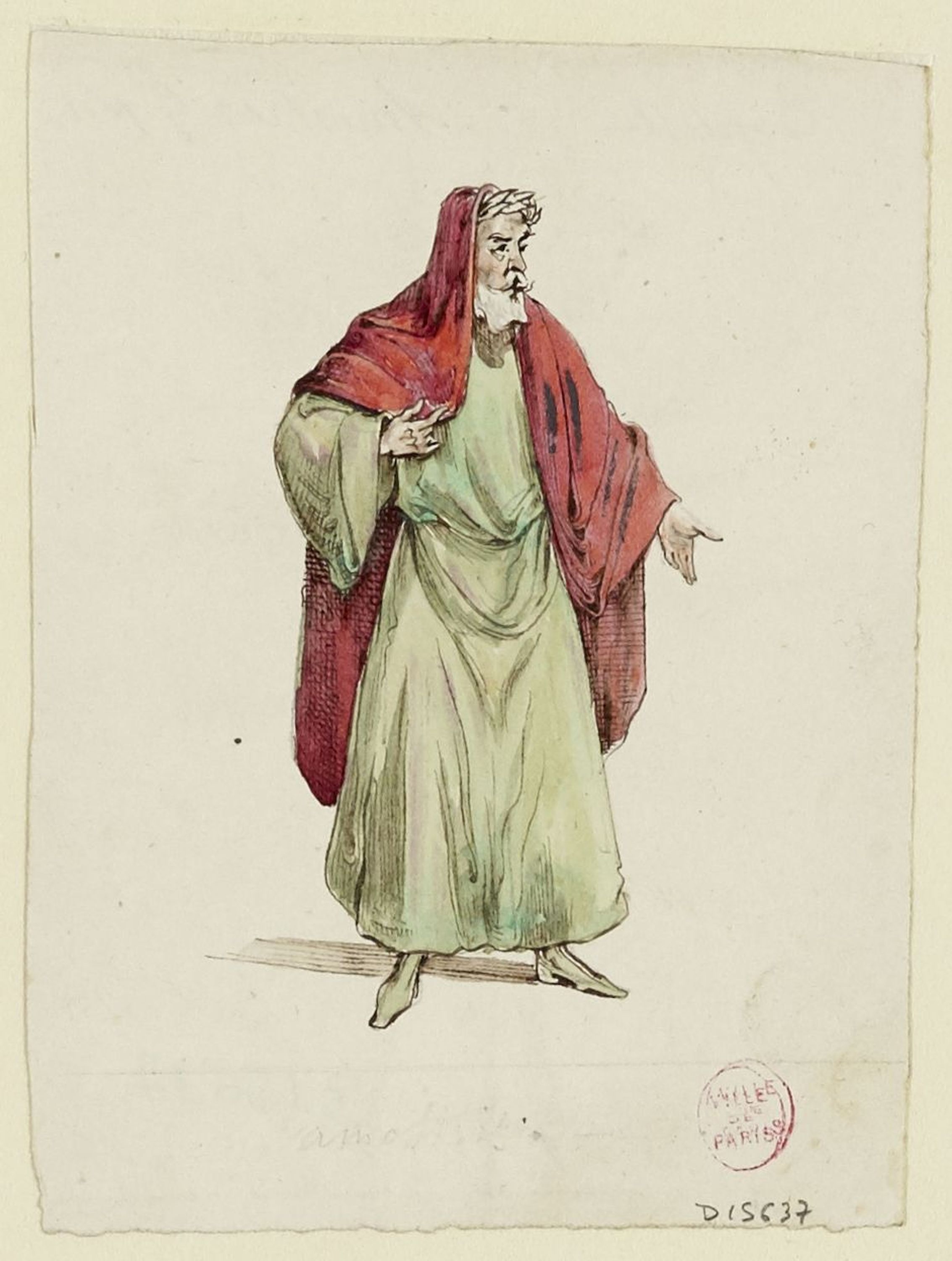 Anonyme, Portrait de Baptiste ainé en tenu de comédien.