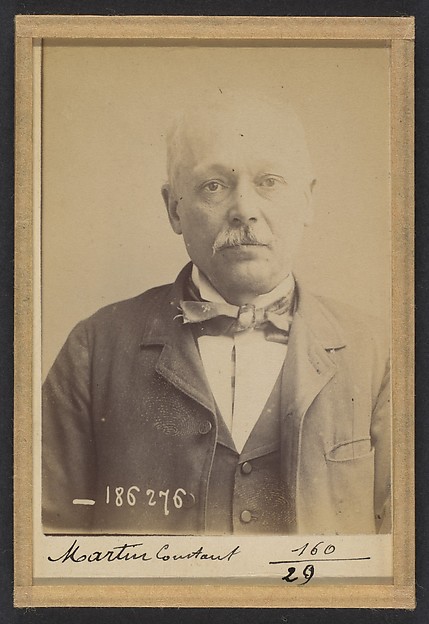 Alphonse Bertillon, Martin. Constant. 53 ans, né le 5/4/39 à Santrevaux (Basses-Alpes). Crémier. Anarchiste. 27/4/92.