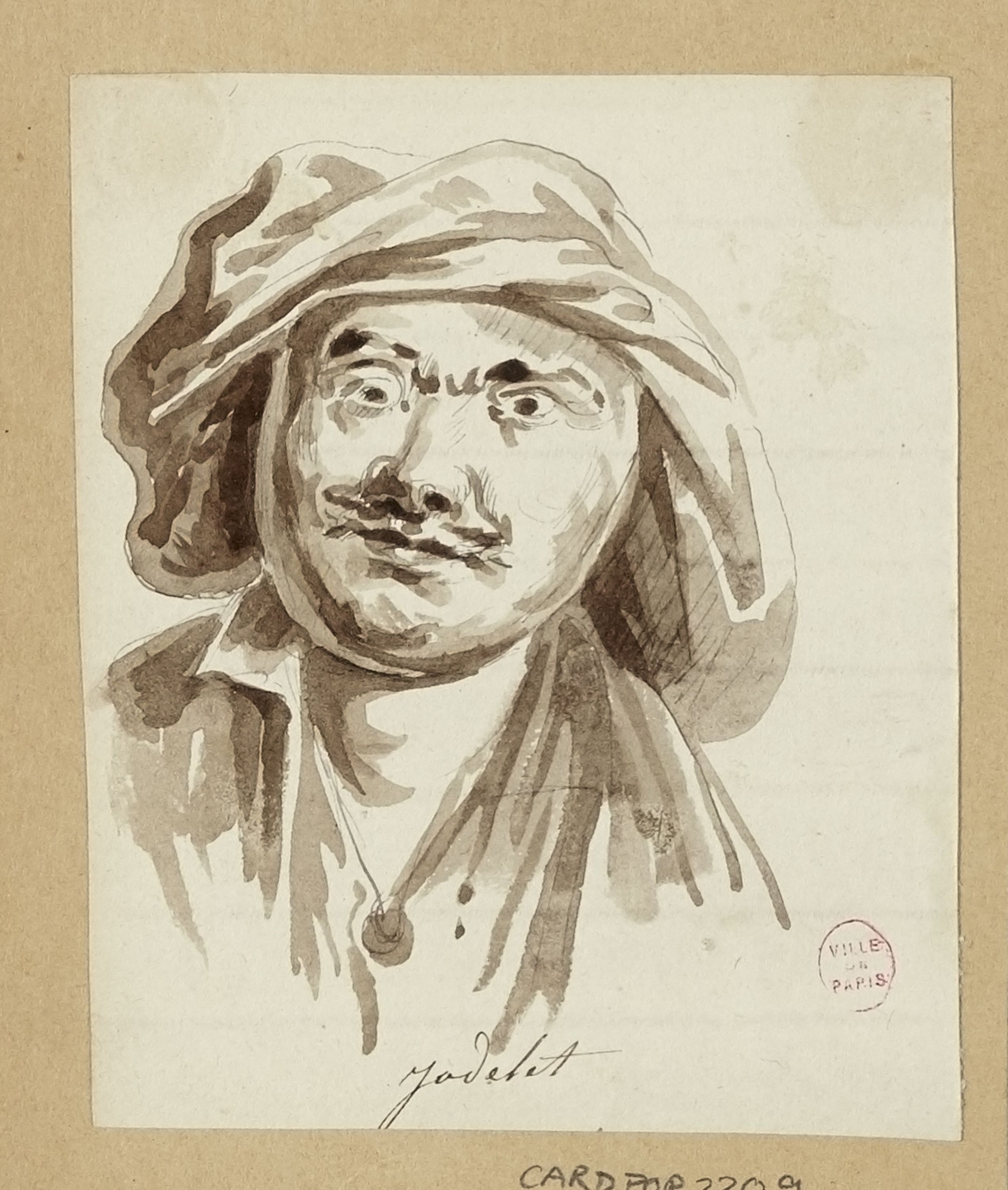 Anonyme, Portrait en buste de l'acteur Jodelet