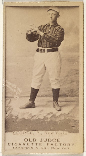 Goodwin & Company, Bill George, Pitcher, New York, from the Old Judge series (N172) for Old Judge Cigarettes