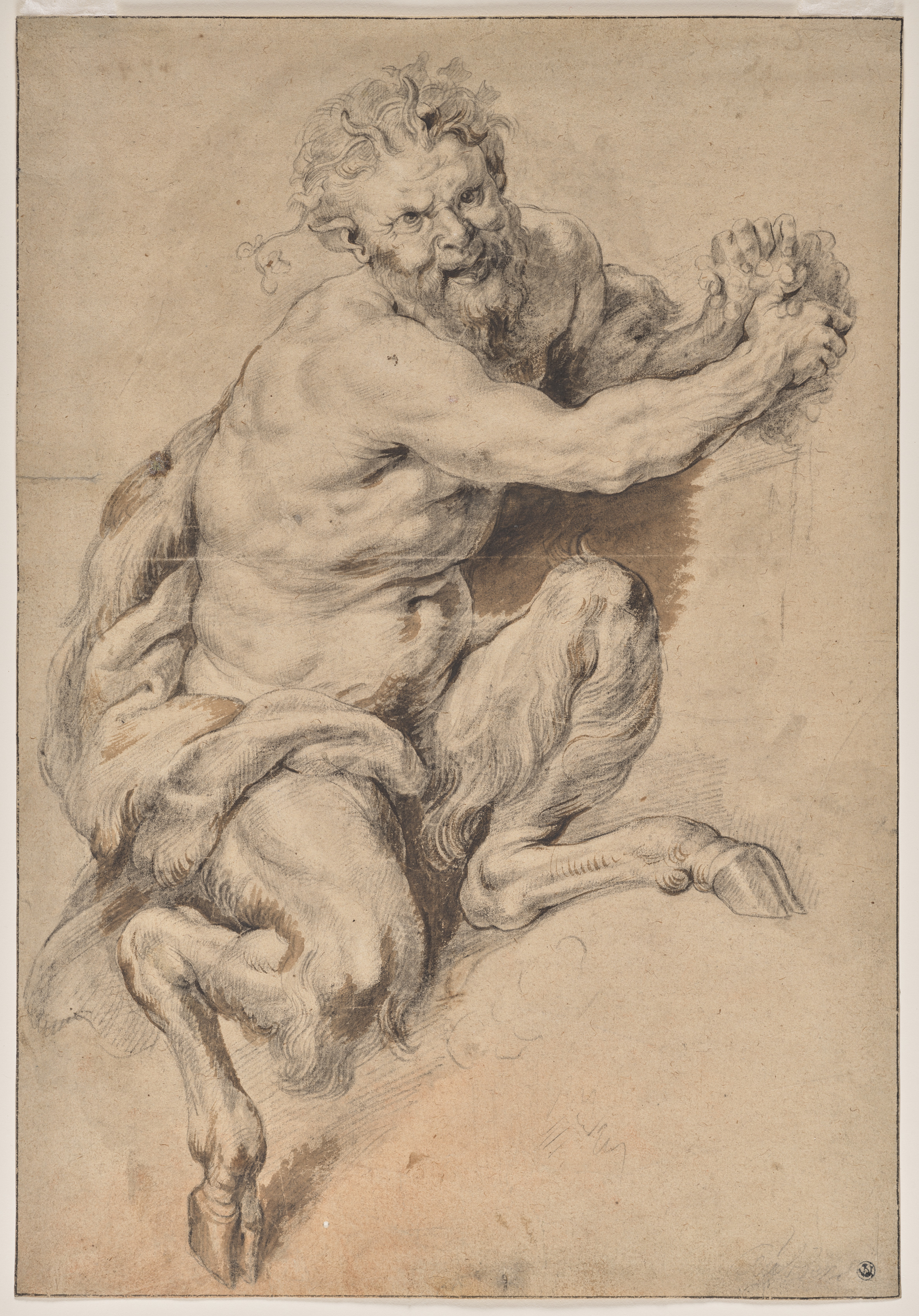 Peter Paul Rubens, A Faun Grasping a Bunch of Grapes