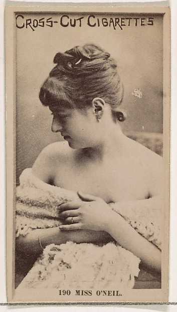 W. Duke, Sons & Co., Card Number 190, Miss O'Neil, from the Actors and Actresses series (N145-2) issued by Duke Sons & Co. to promote Cross Cut Cigarettes