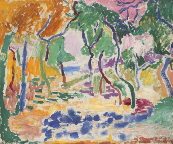 Henri Matisse, Landskab ved Collioure. Studie til "Livsglæden"