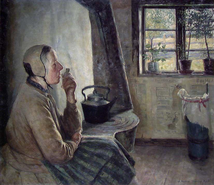 Gustav Wentzel, Portrait of "Mor Oppistua"