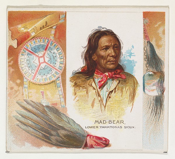 Allen & Ginter, Mad Bear, Lower Yanktonas Sioux, from the American Indian Chiefs series (N36) for Allen & Ginter Cigarettes