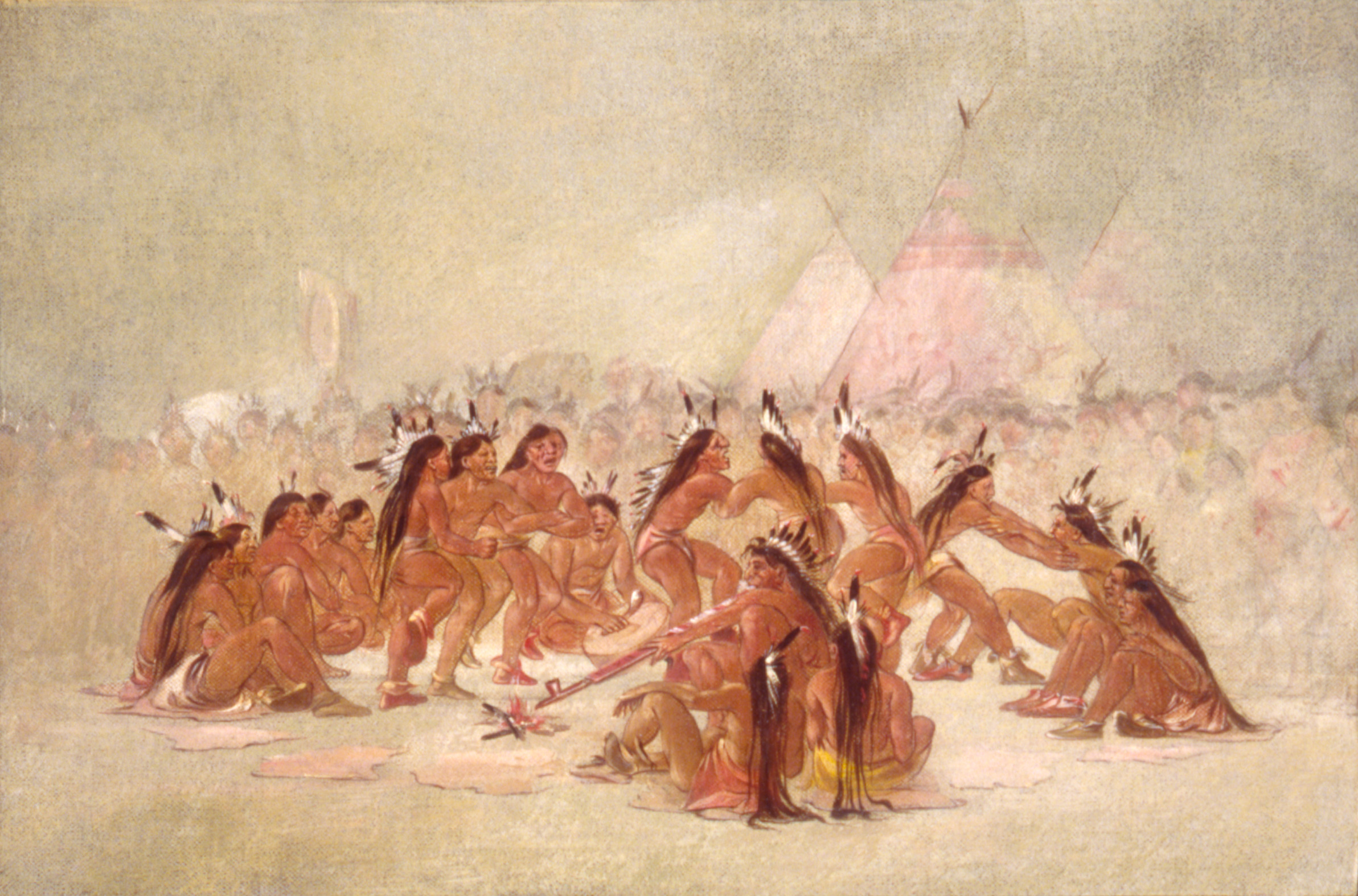 George Catlin, Pipe Dance, Assiniboine