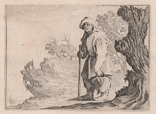 Jacques Callot, Le Paysan Portant son Sac (The Peasant Carrying his Sack), from "Les Caprices" Series B, The Nancy Set