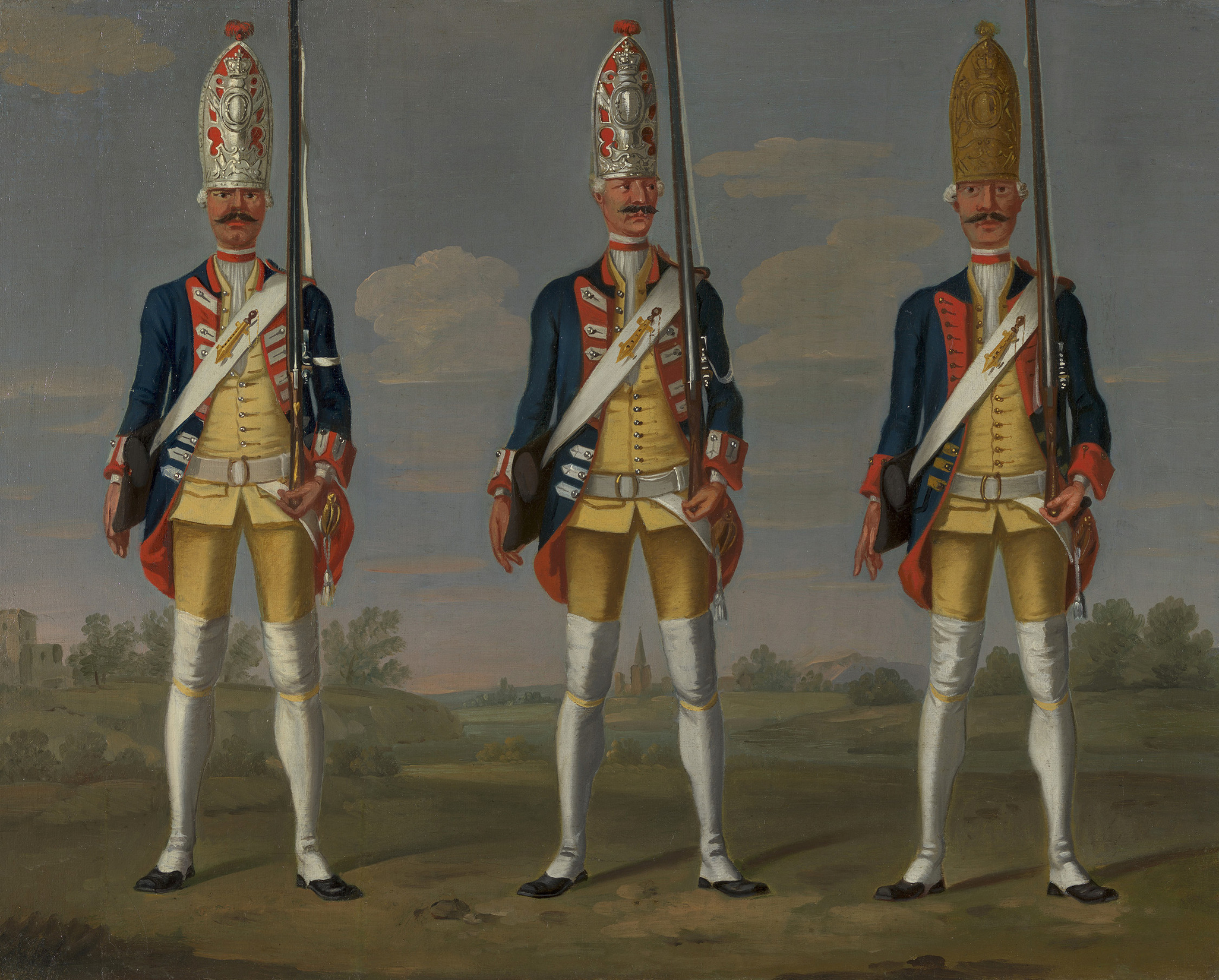 David Morier, Grenadiers, Infantry Regiments "Stammer", "Tunderfeld" and "Both"