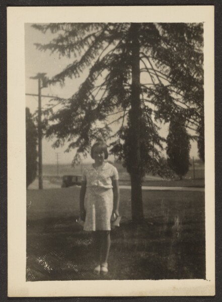 Louis Fleckenstein, [Woman Standing Before Tree]