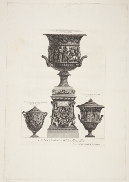 Giovanni Battista Piranesi, Tre vaser