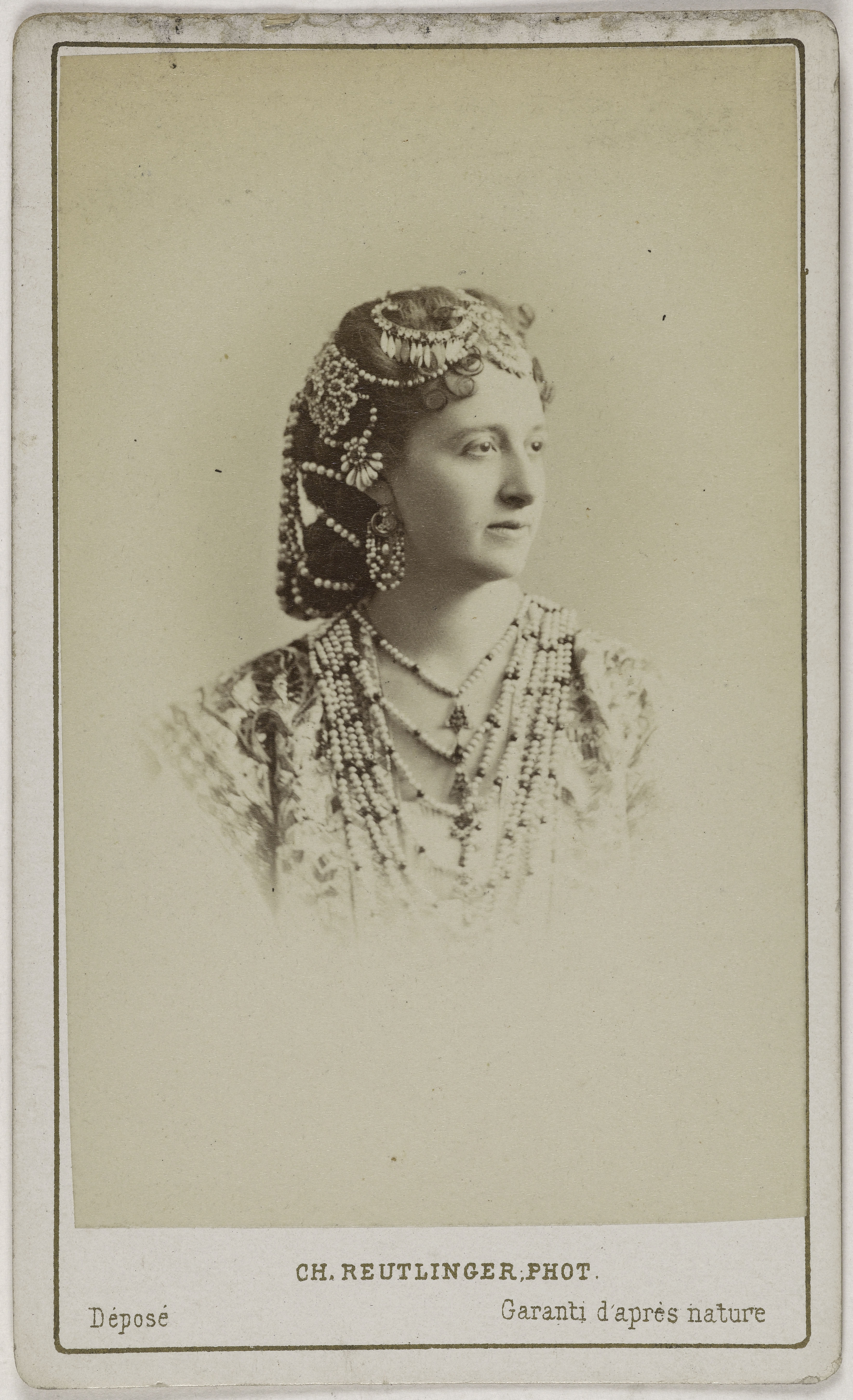 Charles Reutlinger, Portrait de Zina Dalty (actrice à l'Opéra comique)
