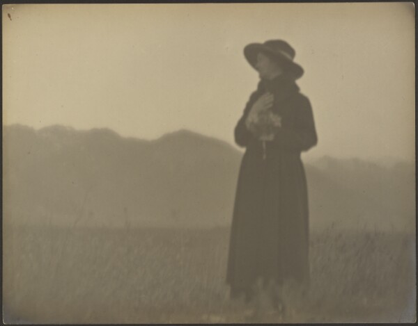 Louis Fleckenstein, [Woman Wearing Black in Field]