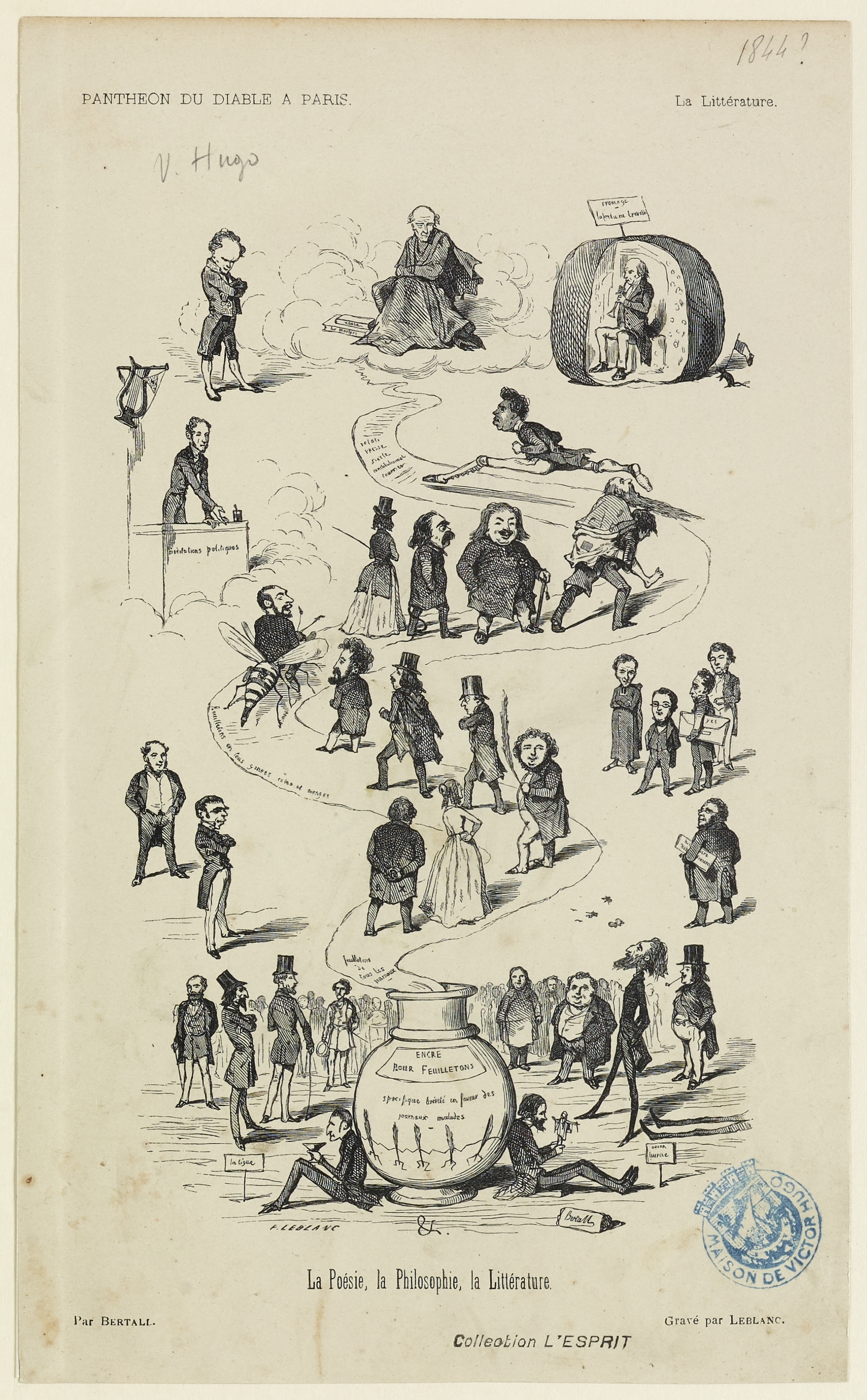 Félix Ferdinand Clément Leblanc, Panthéon du diable à Paris : La Poésie, la Philosophie, la Littérature.