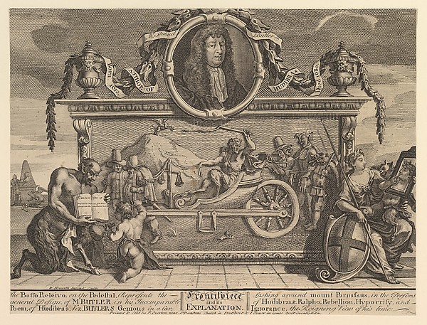 William Hogarth, Frontispiece and Its Explanation: Twelve Large Illustrations for Samuel Butler's Hudibras, Plate 1