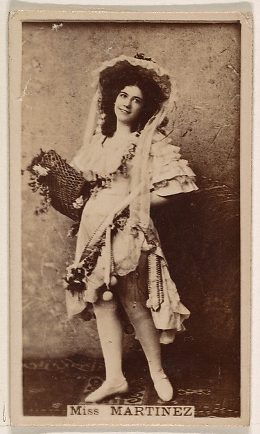 Kinney Brothers Tobacco Company, Miss Martinez, from the Actresses series (N245) issued by Kinney Brothers to promote Sweet Caporal Cigarettes