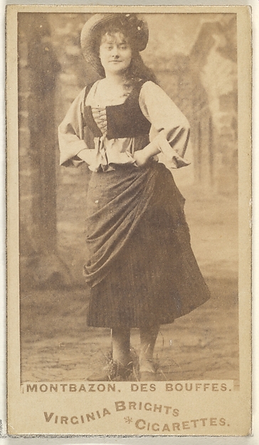Allen & Ginter, Montbazon, Des Bouffes, from the Actors and Actresses series (N45, Type 1) for Virginia Brights Cigarettes