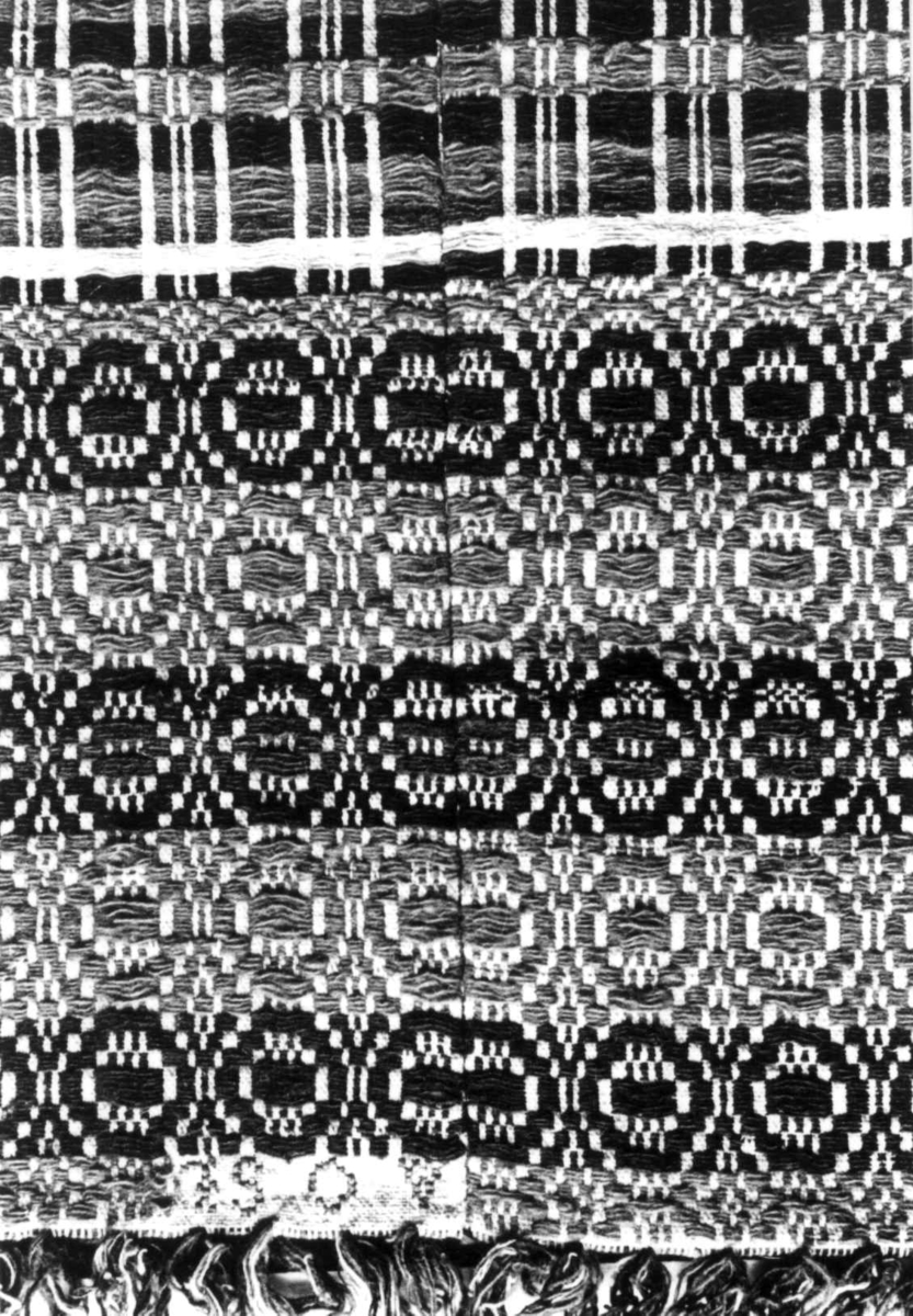 Anna Grostøl, Teppe, detalj av skillbragd. Fiane, Gjerstad, Aust-Agder 1938.
