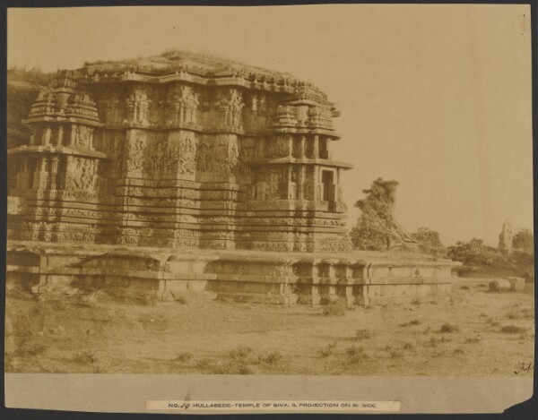 Capt. Linnaeus Tripe, Hullabede - Temple of Shiva, South Projection on West Side