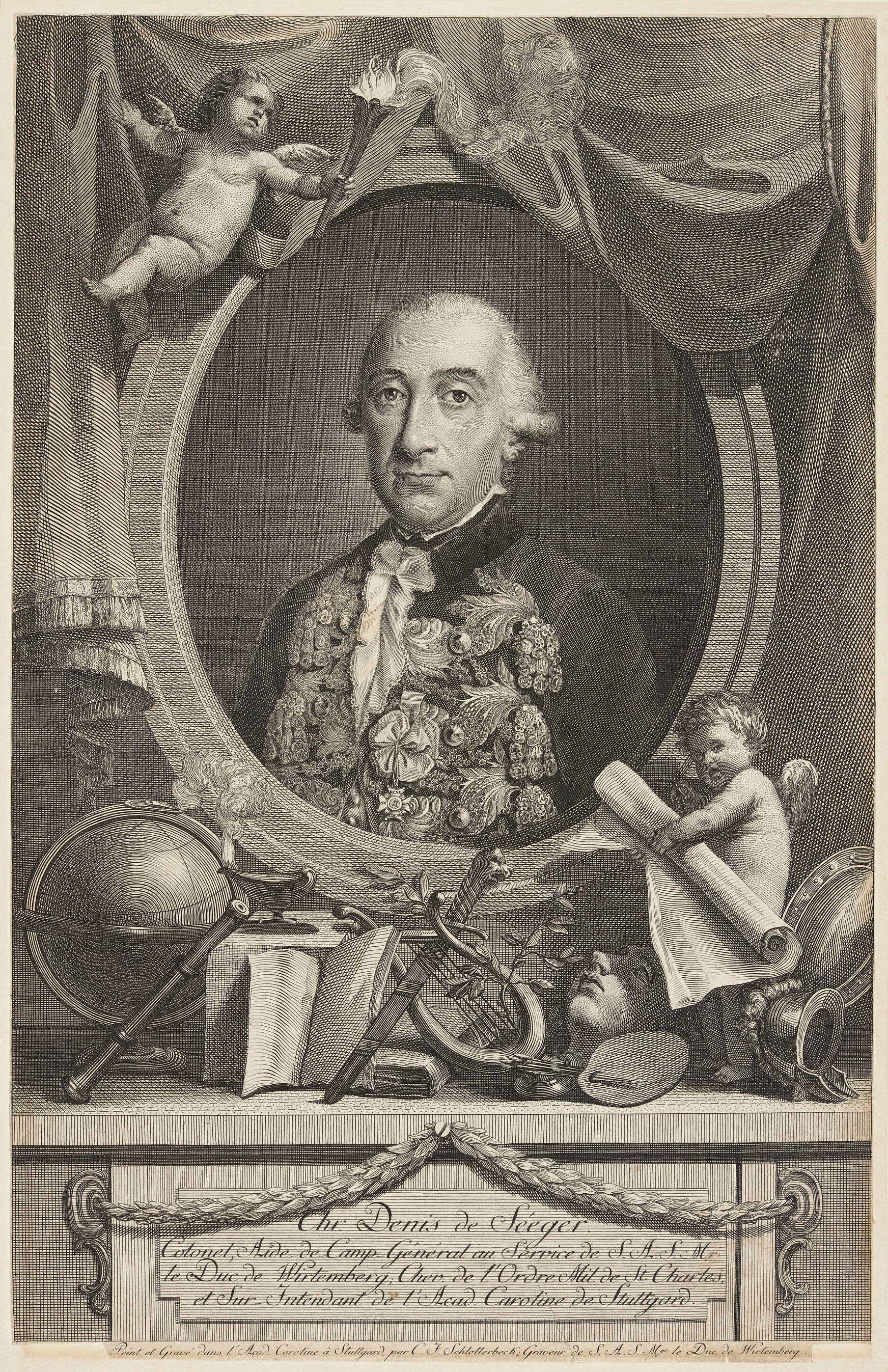 Christian Jakob Schlotterbeck, Bildnis Christoph Dionysius von Seeger