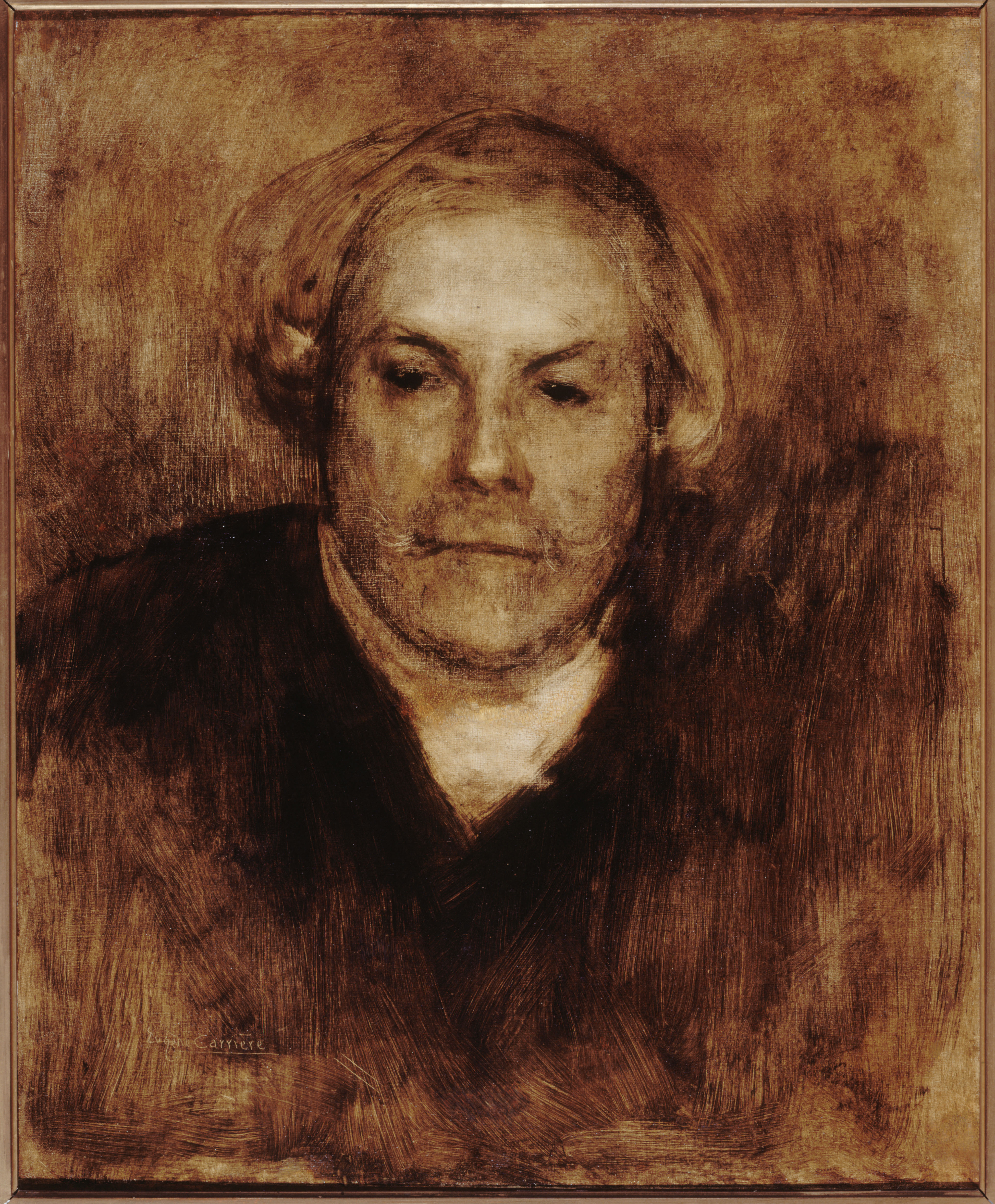 Eugène Carrière, Portrait d'Edmond de Goncourt (1822-1896), écrivain