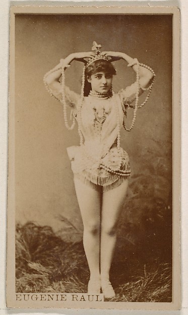 Kinney Brothers Tobacco Company, Eugenie Raul, from the Actresses series (N245) issued by Kinney Brothers to promote Sweet Caporal Cigarettes