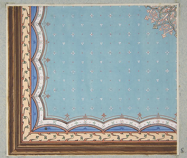 Jules-Edmond-Charles Lachaise, Design for the painted decoration of a ceiling