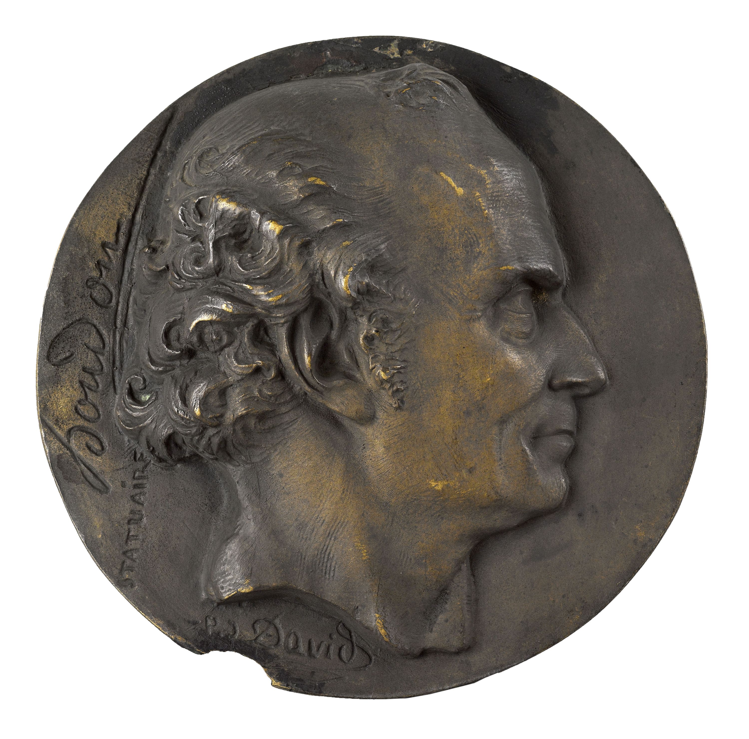 David d'Angers, Portrait de Jean-Antoine Houdon (1748-1828), statuaire