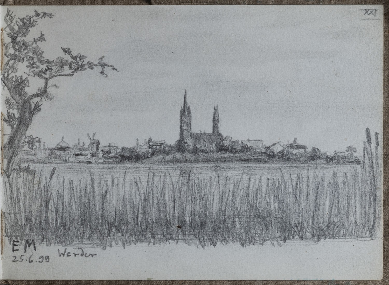 Ernst Morgenstern, Werder/Havel (Skizzenbuch Ernst Morgenstern, Bl. XXI)