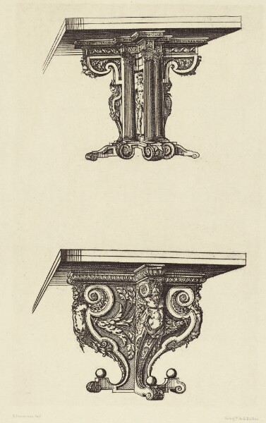 Édouard Baldus, [Design for Table Supports by Androuet du Cerceau]