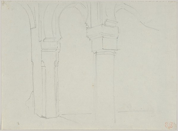 Eugène Delacroix, Study of a Moorish Arcade, Spain