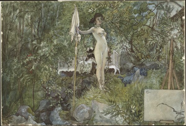 Carl Larsson, Frilufts-ateljé. Ur Ett hem (26 akvareller)