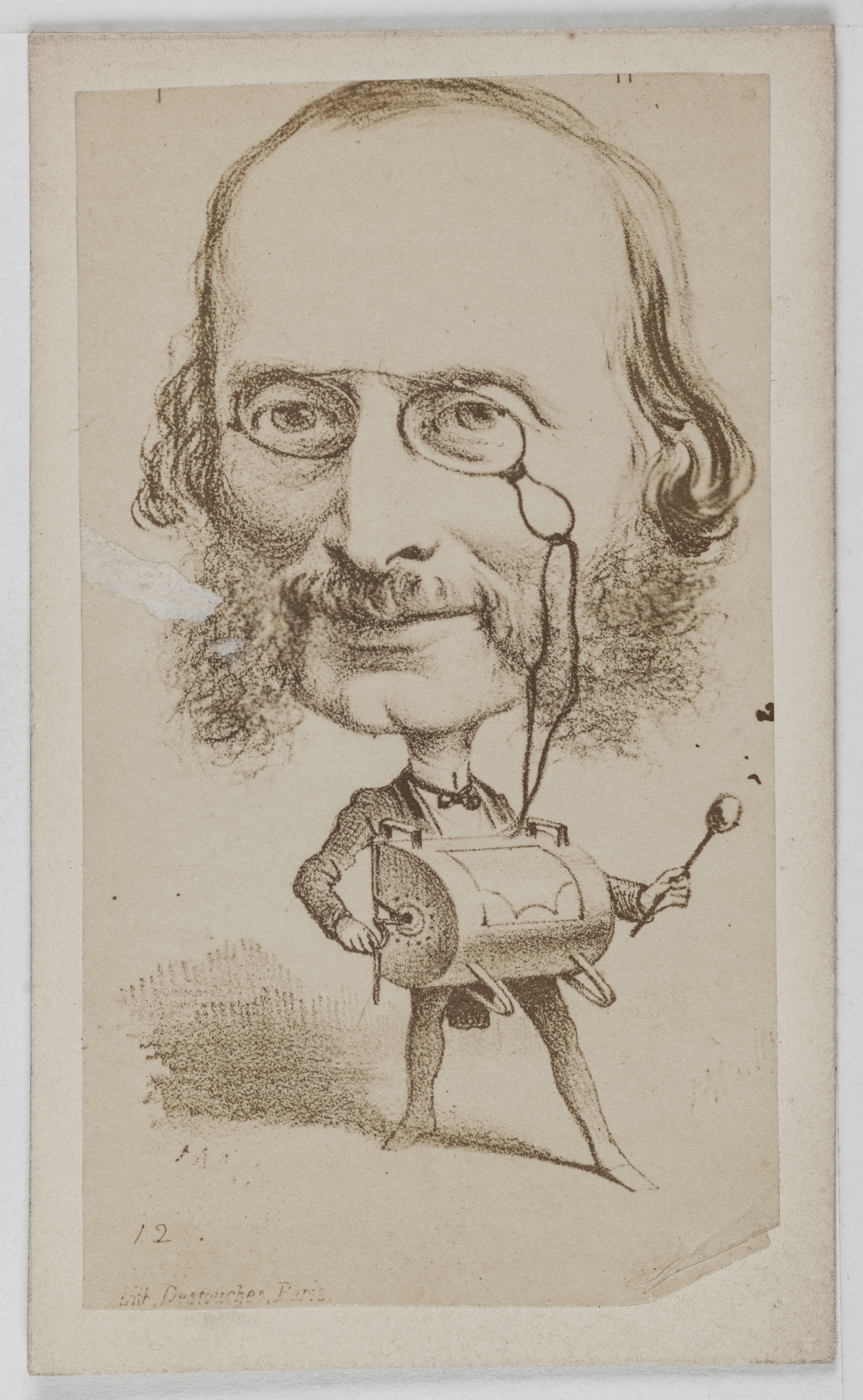 Anonyme, Portrait de Jacques Offenbach (1819-1880), compositeur d'opérettes.