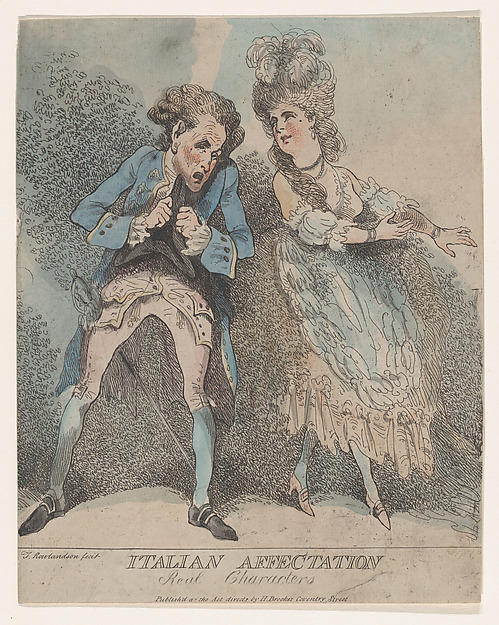 Thomas Rowlandson, Italian Affectation, Real Characters