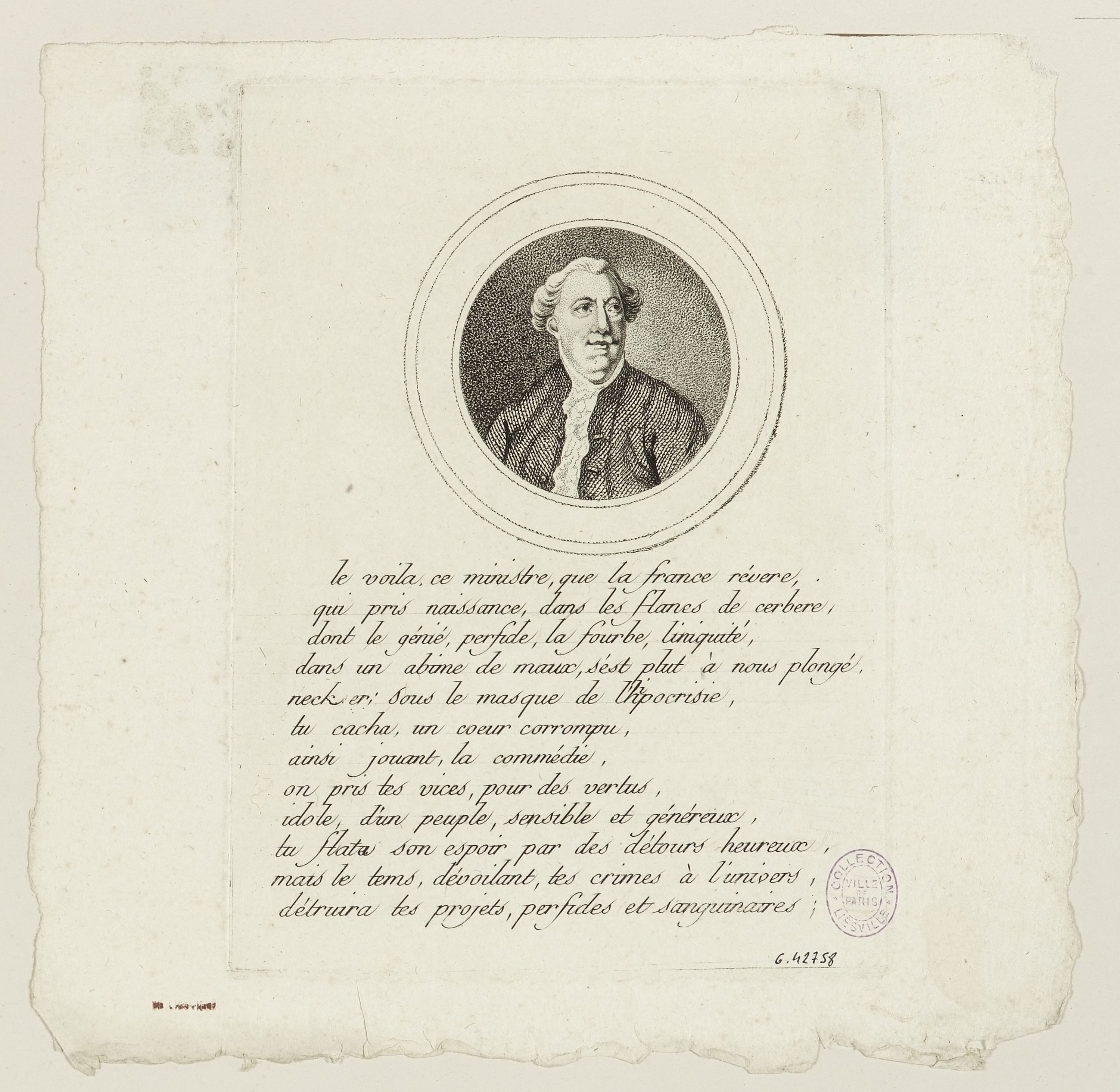 Anonyme, Portrait de Necker.