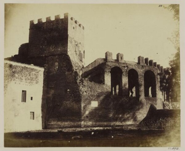 Parker, John Henry, Gates of Rome -  Porta Ostiensis, now di S. Paolo, Corridor with Parapet and Battlements, King Theodoric, A.D. 500