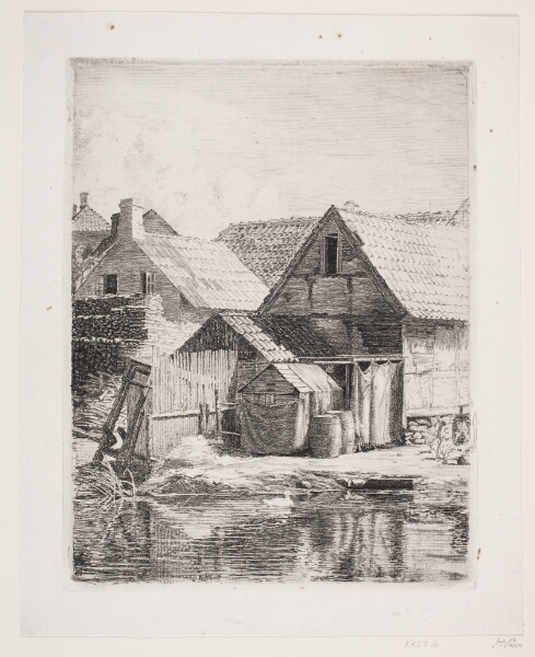 Carl Bloch, Gamle huse, fra Hellebæk