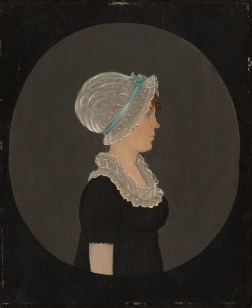 American 19th Century, Profile Portrait of a Young Lady